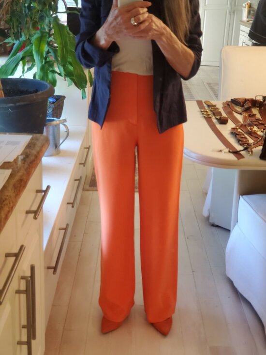 Alice + Olivia Pants - ALICE & OLIVIA WIDE LEG PANTS ORANGE SIZE 2 - 28 INCH WAIST